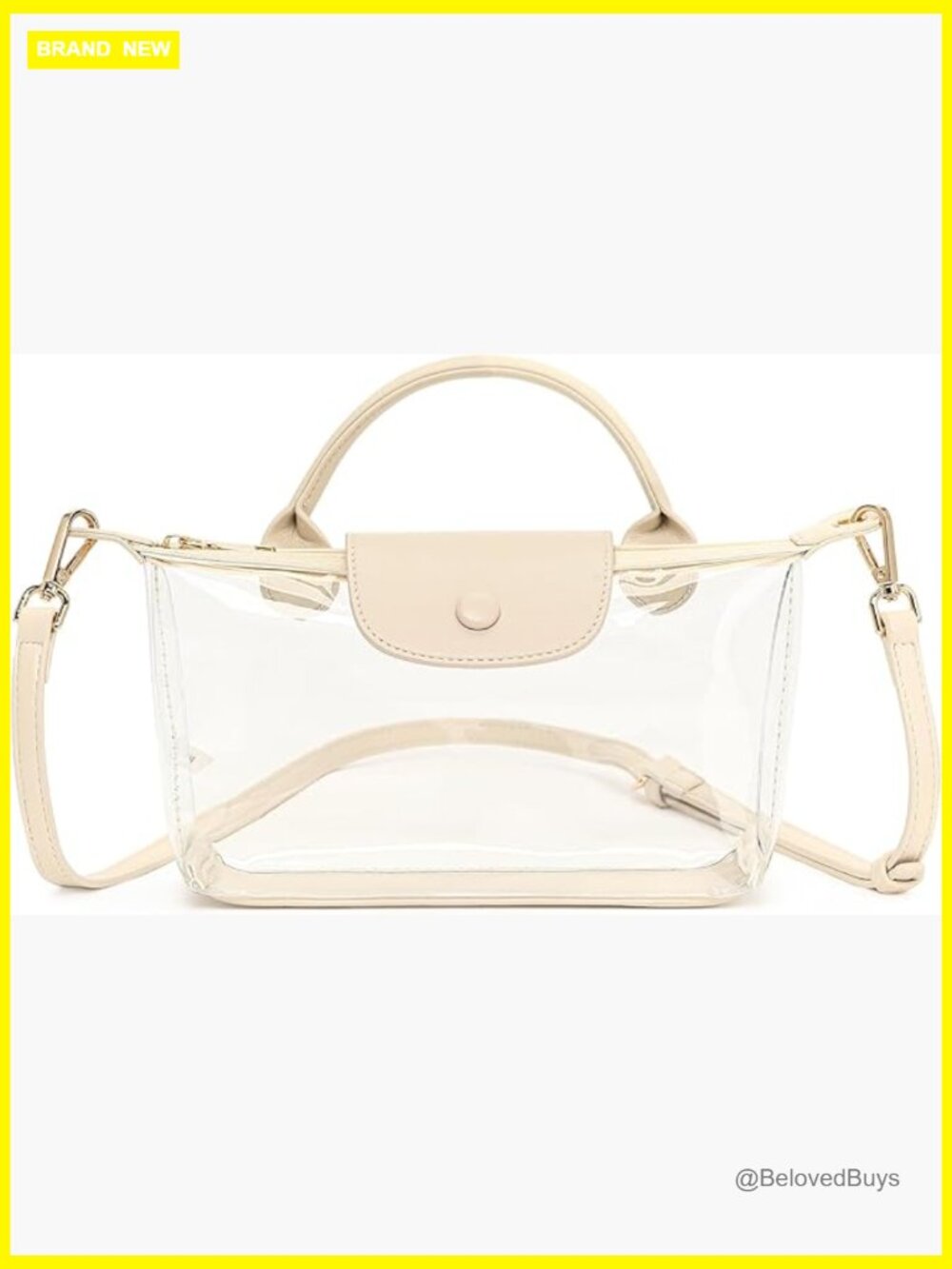 Clear Crossbody Bag Stadium Approved Concerts Sports Festivals Vegan Leather